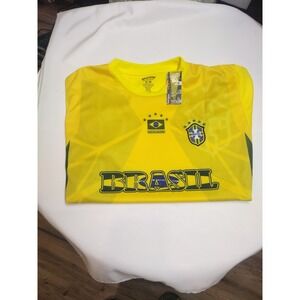 Brasil Soccer Jersey Yellow Green Brazil National Team Fan Shirt S/M New